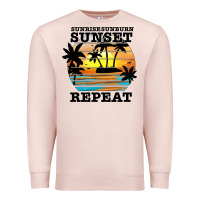 Pale Pink sunrise sunburn sunset repeat Premium Sweatshirt - JahusDesignShop