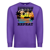 Purple sunrise sunburn sunset repeat Premium Sweatshirt - JahusDesignShop