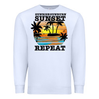 White sunrise sunburn sunset repeat Premium Sweatshirt - JahusDesignShop