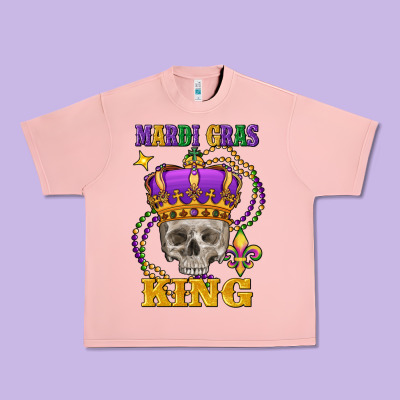 Skull Mardi Gras King Urban Heavy Tee Designed By Fadigitalartstudio