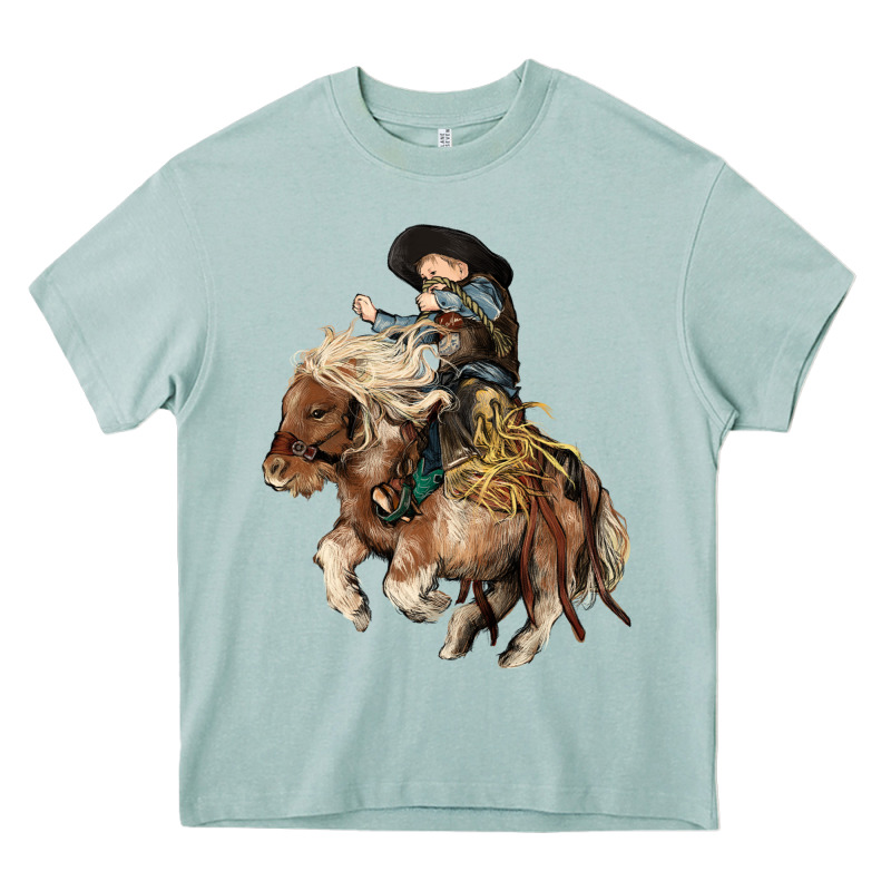 Midilli Little Cowboy Kid Rodeo Heavy Core Tee by HowdyJamesFarm | Teevron