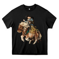 Black Midilli little Cowboy kid rodeo Heavy Core Tee - HowdyJamesFarm