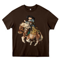 Chocolate Brown Midilli little Cowboy kid rodeo Heavy Core Tee - HowdyJamesFarm