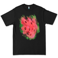 Black watermelon glitter watercolor brushstrokes patch Premium Tee - RanaPortraitStore