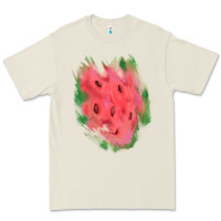 Bone watermelon glitter watercolor brushstrokes patch Premium Tee - RanaPortraitStore
