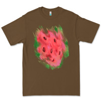 Cacao watermelon glitter watercolor brushstrokes patch Premium Tee - RanaPortraitStore