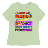 Matcha what a beautiful day to respect other people Ladies Tee - FaDigitalArtStudio
