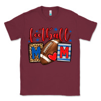 Burgundy Football mom red and blue team color mother's day Classic Tee - HowdyJamesFarm