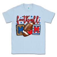 Dusty Blue Football mom red and blue team color mother's day Classic Tee - HowdyJamesFarm
