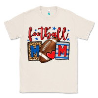 Natural Football mom red and blue team color mother's day Classic Tee - HowdyJamesFarm