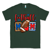 Sports Green Football mom red and blue team color mother's day Classic Tee - HowdyJamesFarm