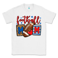 White Football mom red and blue team color mother's day Classic Tee - HowdyJamesFarm