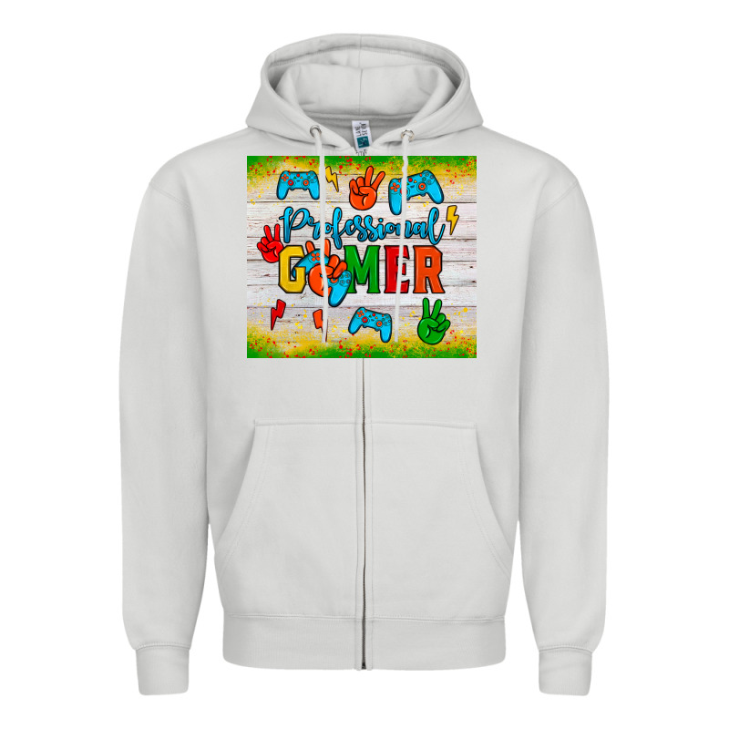 Professional Gamer Zipper Hoodie by JahusDesignShop | Teevron