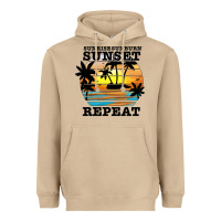 Mushroom sunrise sunburn sunset repeat Heavyweight Hoodie - JahusDesignShop