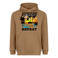 Toasted Coconut sunrise sunburn sunset repeat Heavyweight Hoodie - JahusDesignShop