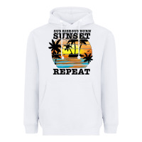 White sunrise sunburn sunset repeat Heavyweight Hoodie - JahusDesignShop