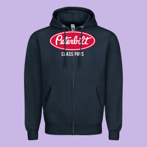 Peterbilt Class Pays, Peterbilt Class Pays Art, Peterbilt Class Pays W Zipper Hoodie Designed By Baomotion