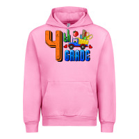 Fuchsia Pink Fourth Grade Urban Hoodie - RanaPortraitStore