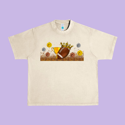 Winner Cup American Football Libbey Glass Urban Heavy Tee Designed By Bundleandbundleshop