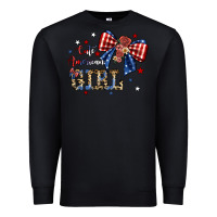 Black cute american girl Premium Sweatshirt - JahusDesignShop