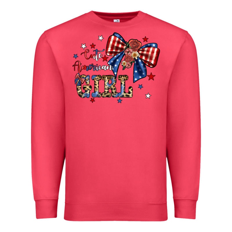 Cute American Girl Premium Sweatshirt by JahusDesignShop | Teevron