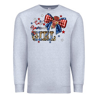 Heather Grey cute american girl Premium Sweatshirt - JahusDesignShop