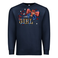 Navy cute american girl Premium Sweatshirt - JahusDesignShop