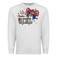 Oatmeal Heather cute american girl Premium Sweatshirt - JahusDesignShop