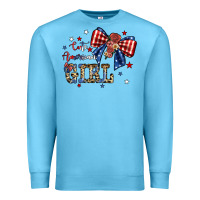 Ocean Blue cute american girl Premium Sweatshirt - JahusDesignShop