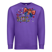 Purple cute american girl Premium Sweatshirt - JahusDesignShop