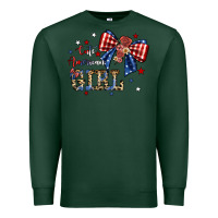 Sports Green cute american girl Premium Sweatshirt - JahusDesignShop