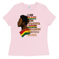 Bubblegum Pink I am black man Ladies Tee - FaDigitalArtStudio