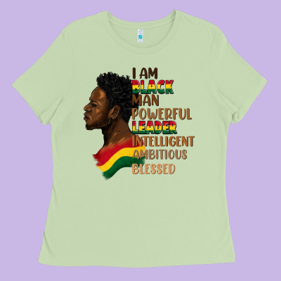 I Am Black Man Ladies Tee Designed By Fadigitalartstudio