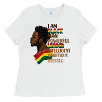 White I am black man Ladies Tee - FaDigitalArtStudio