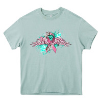Arona cancer ribbon with angel wings Heavy Core Tee - CowGirlArtShop