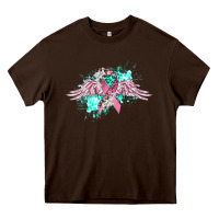 Cancer Ribbon With Angel Wings Heavy Core Tee | Teevron