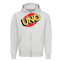 Dove Grey UNO Card Game Zipper Hoodie - baoMotion