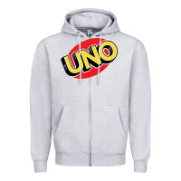 Heather Grey UNO Card Game Zipper Hoodie - baoMotion