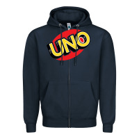 Navy UNO Card Game Zipper Hoodie - baoMotion