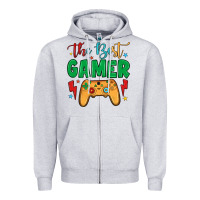 Heather Grey the best gamer Zipper Hoodie - JahusDesignShop