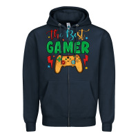Navy the best gamer Zipper Hoodie - JahusDesignShop