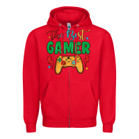Red the best gamer Zipper Hoodie - JahusDesignShop
