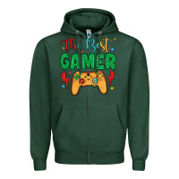 Sports Green the best gamer Zipper Hoodie - JahusDesignShop