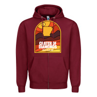 Burgundy crater of diamonds state park arkansas Zipper Hoodie - baoMotion