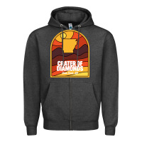 Charcoal Heather crater of diamonds state park arkansas Zipper Hoodie - baoMotion