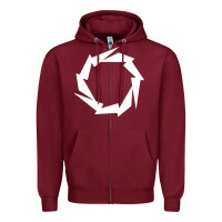 Burgundy Fountain Boats Zipper Hoodie - baoMotion