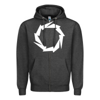 Charcoal Heather Fountain Boats Zipper Hoodie - baoMotion