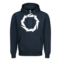 Navy Fountain Boats Zipper Hoodie - baoMotion