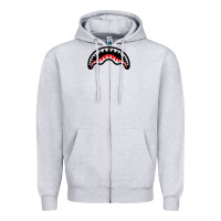 Heather Grey Hype Shark Zipper Hoodie - baoMotion