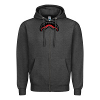 Charcoal Heather Hype Shark Zipper Hoodie - baoMotion